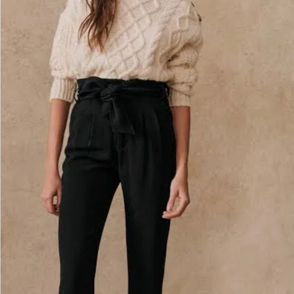 Sezane Black Women's Austin Trousers